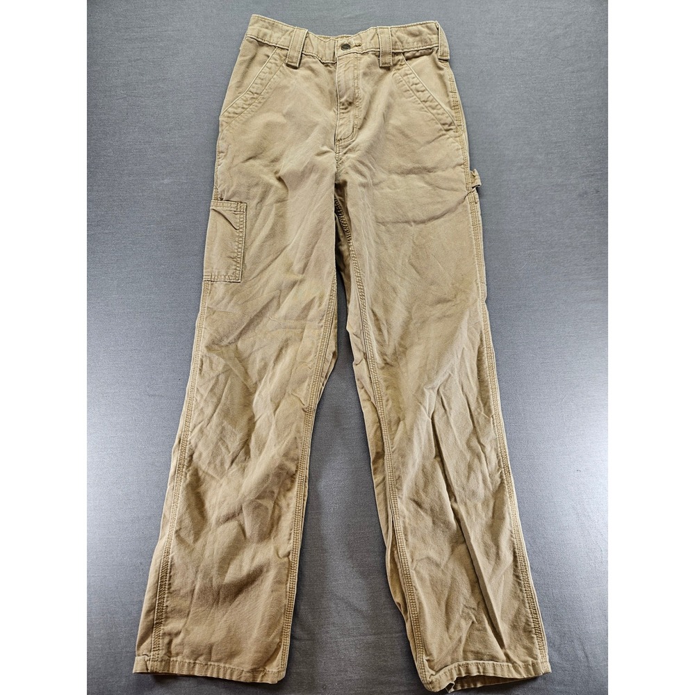 Carhartt B151-DKH Mens 28x32 Loose Fit Canvas Carpenter Pants Dark Khaki Work